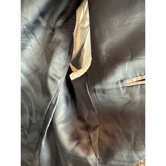 JOSEPH ABBOUD black with blue undertone 100% wool mens suit jacket blazer 48R - Picture 11 of 11